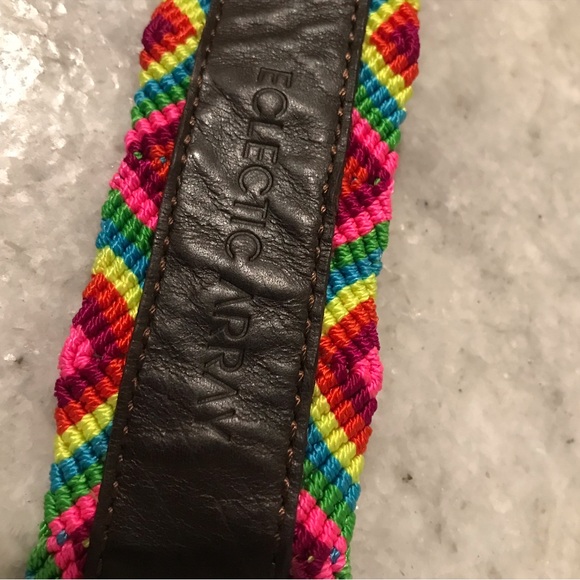 Chiapas Woven Belt Eclectic Array Womens Small Cotton Candy Boho Multi Color - Picture 8 of 8